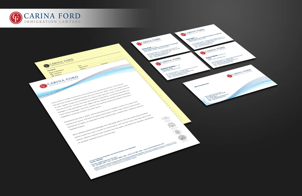 Carina Ford Immigration Lawyers stationery