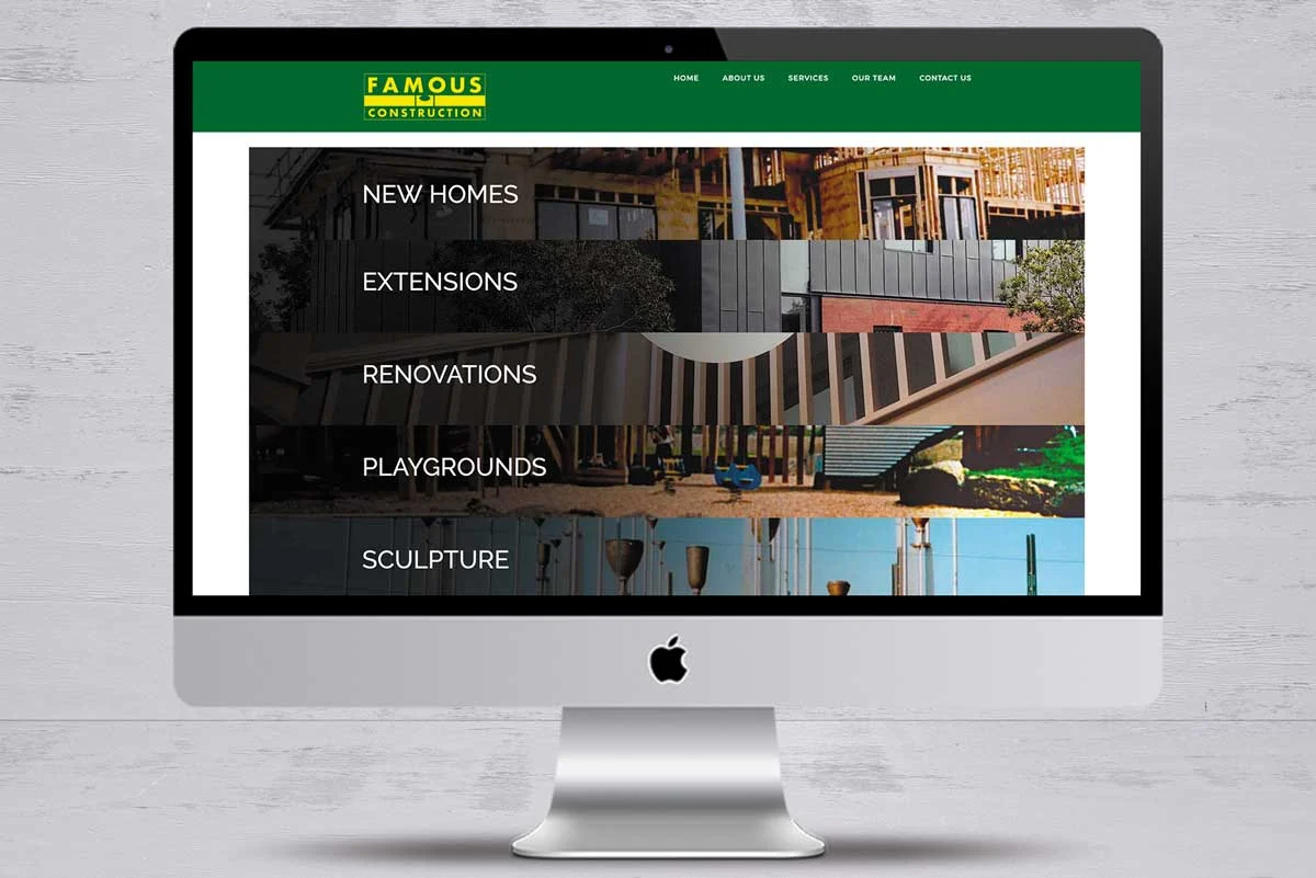 famous construction no2 website design mornington peninsula