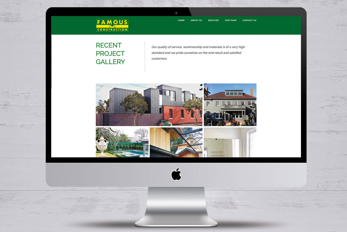 famous construction no3 website design mornington peninsula