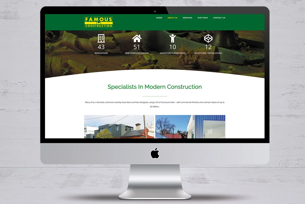 famous construction no4 website design mornington peninsula