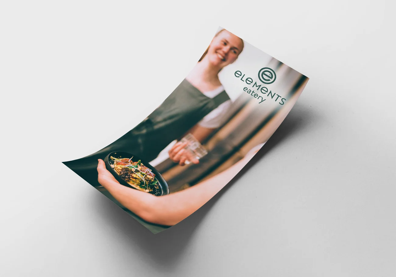 elements eatery DL flyer design front only